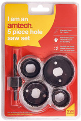 Am-Tech 5pc Hole Saw Set