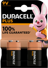 Duracell Plus PP3 9V Batteries pk2