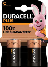 Duracell Plus C Batteries pk2