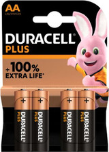 Duracell Plus AA Batteries pk4