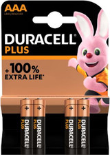 Duracell Plus AAA Batteries pk4