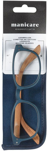Manicare Reading Glasses Blue/Wood +2