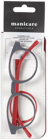 Manicare Reading Glasses Red/Grey +2.5