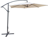 Overhanging Taupe Parasol 3m