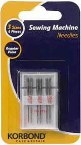 Korbond Sewing Machine Needles 3 Sizes 6 Pieces