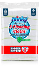 Minky Extra Large Cleaning Cloths 3 Pack