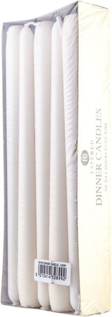 Prices Tapered 25.5cm Dinner Candles Ivory Pack of 10