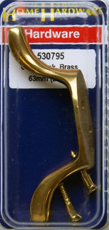 Home Hardware  Cleat Hook Solid Brass 75mm