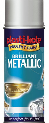 Plastikote Silver Brilliant Metalic Paint 