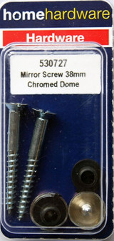 Home Hardware Chromed Dome Mirror Screws BZP 38mm / 1 1/2" pack of 2
