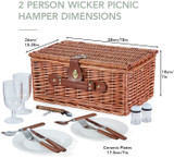 2 Person Filled Picnic Basket