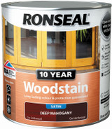 Ronseal 10 Year Woodstain Deep Mahogany 2.5Ltr
