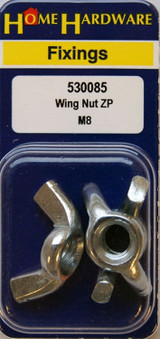 Home Hardware  Wing Nuts BZP M8 pack of 3