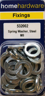 Home Hardware  Spring Washers Steel M8 pack of 25