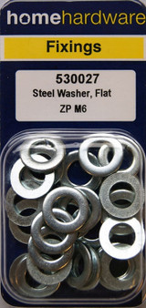 Home Hardware  Flat Steel Washers BZP M6 pack of 27