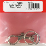 StarPack Hipster Key Ring Nickel Plated Steel