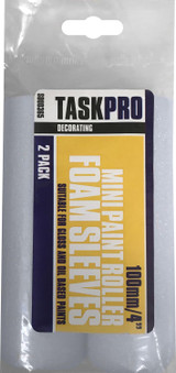 TaskPro Mini Foam Paint Roller Sleeves 100mm / 4" pk2 