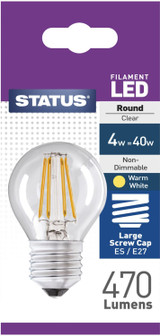 Status 4/40w Golf Filament LED WW ES