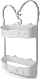 Bluecanyon Hanging Shower Caddy Double Basket White