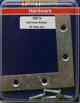 Home Hardware Corner Plates 75mm(3")  BZP 