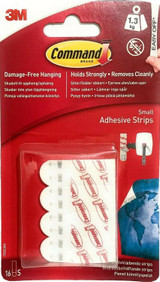 Command Small Adhesive Strips Pack of 16