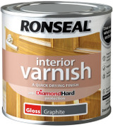 Ronseal Interior Varnish Graphite Gloss 250ml