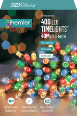 Premier 400 LED Battery Operated Timelights Multi Coloured