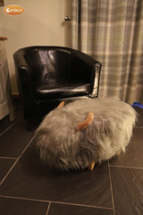 Georgette the Grey Highland Cow Footstool