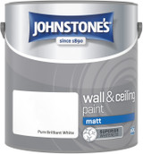 Johnstones  Wall & Ceiling paint Pure Brilliant White Matt 2.5 Litre