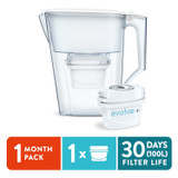 Aqua Optima Liscia Water Filter Jug with 1 Month Supply