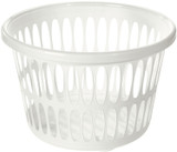 Tontarelli Round Laundry Basket White