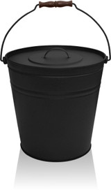 The Fireside Range Black Ash Bucket with Lid 33cm 