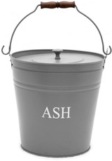 The Fireside Range Ash Bucket With Lid Grey