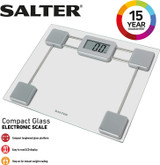 Salter Toughened Glass Compact Electronic Bathroom Scale 150kg Capacity