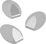 Chef Aid Small Stainless Steel Self Stick Oval Hooks 3 Pack