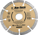 Amtech 115mm Stone Diamond Cutting Disc 