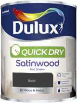 Dulux Quick Dry Satinwood Black 750ml