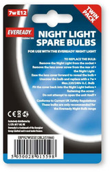 Eveready(2) E12 Nightlight Bulb 7w SES Card Of 2