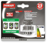 Eveready Oven Lamp 25w SES Card Of 2 