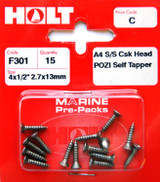 Holt S/Steel CSK Pozi Selftaper 2.7 x 13mm 