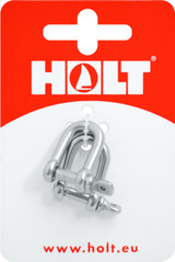 Holt M4 S/Steel D Shackle Card of 2 