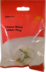 13amp White Rubber Plug  