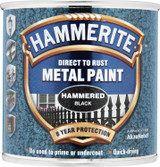 Hammerite Direct to Rust Metal Paint Hammered Black 250ml
