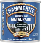Hammerite Direct to Rust Metal Paint Smooth Dark Green 250ml
