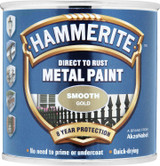 Hammerite Direct to Rust Metal Paint Smooth Gold 250ml