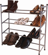 JVL Chrome 4 Tier  Shoe Rack 