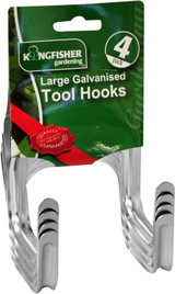Kingfisher Large Galvanised Tool Hooks pk4 