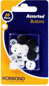 Korbond Assorted Buttons 20 Pieces