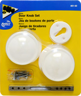 Map Mortice Knob Set White 