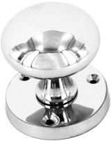 Securit Chrome Mortice Knobs Round 60mm(2.4") 